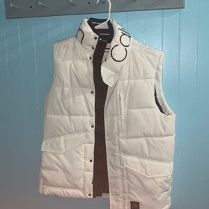 Mens White Calvin Klein Winter Vest